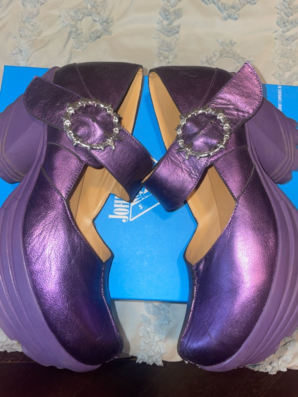 Metallic Purple Fluevog Mellow - Picture 2 of 5